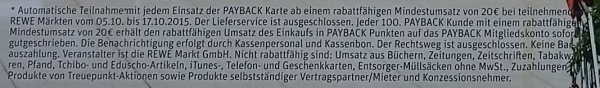 PAYBACK Aktion bei REWE