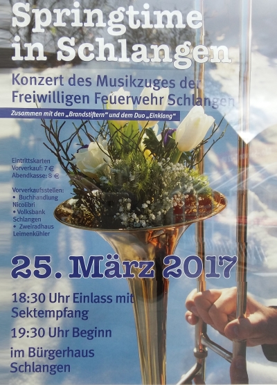 Springtime in Schlangen - Konzert des Musikzuges der freiwilligen Feuerwehr