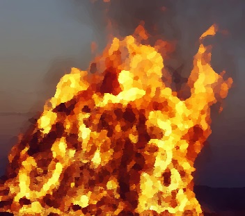 Osterfeuer in Schlangen-Oesterholz