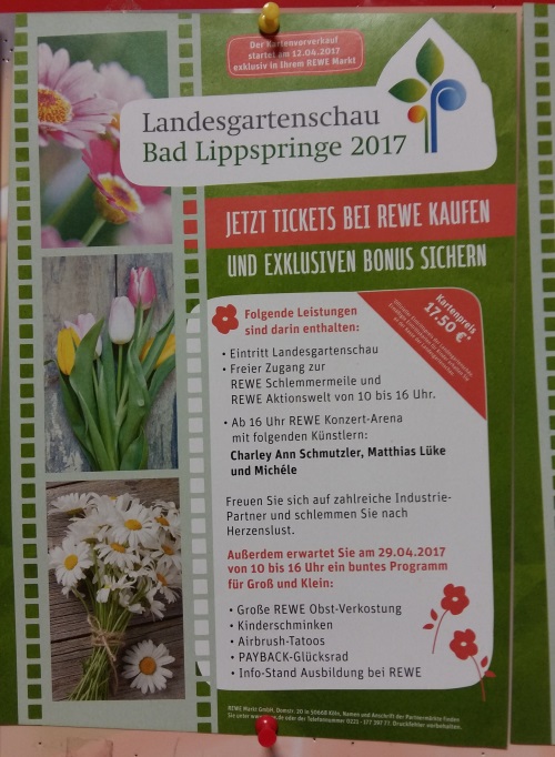 Der REWE Markt Schöttler aus Schlangen lädt ein zur Landesgartenschau