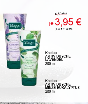 Kneipp Aktivdusche Lavendel und Minze