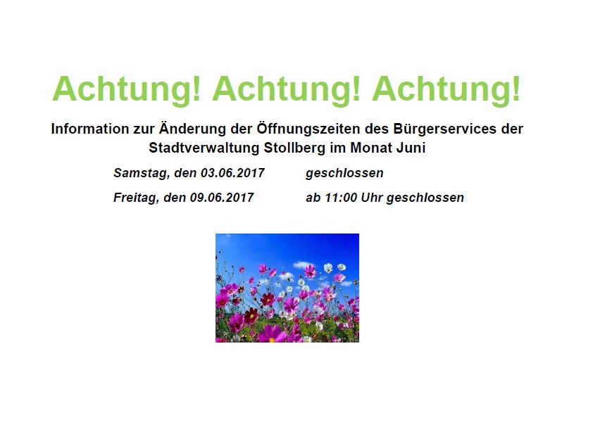 Öffnungszeit Bürgerservice