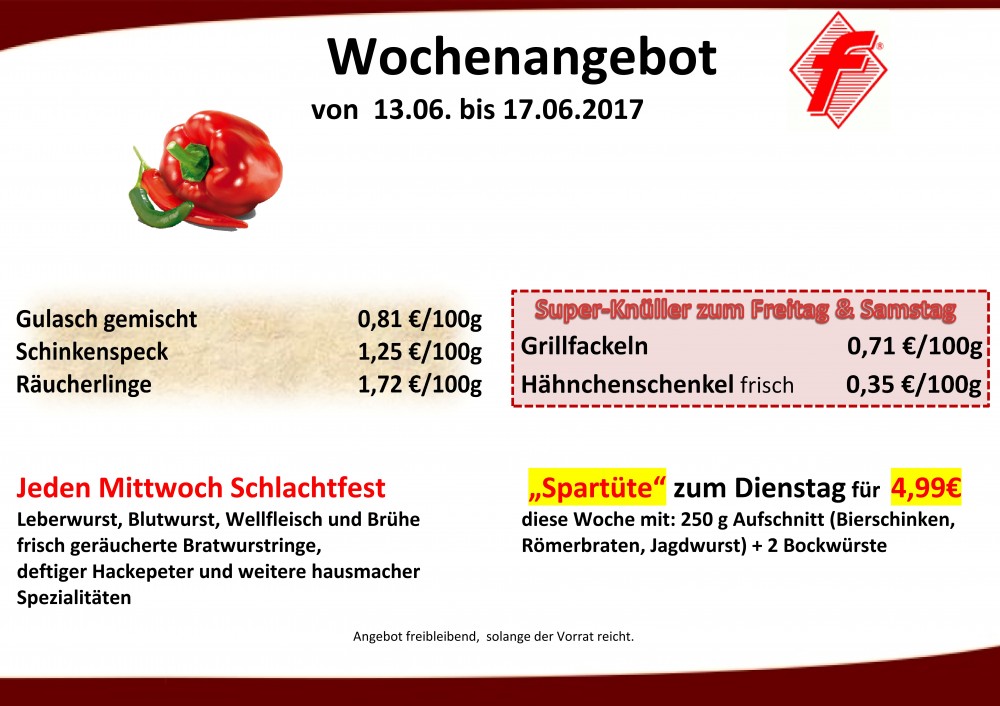 RFW - Wochenangebot 13.06. bis 17.06.