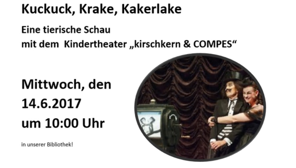 Kuckuck, Krake, Kakerlake - Kindertheater am 14.06. 10 Uhr