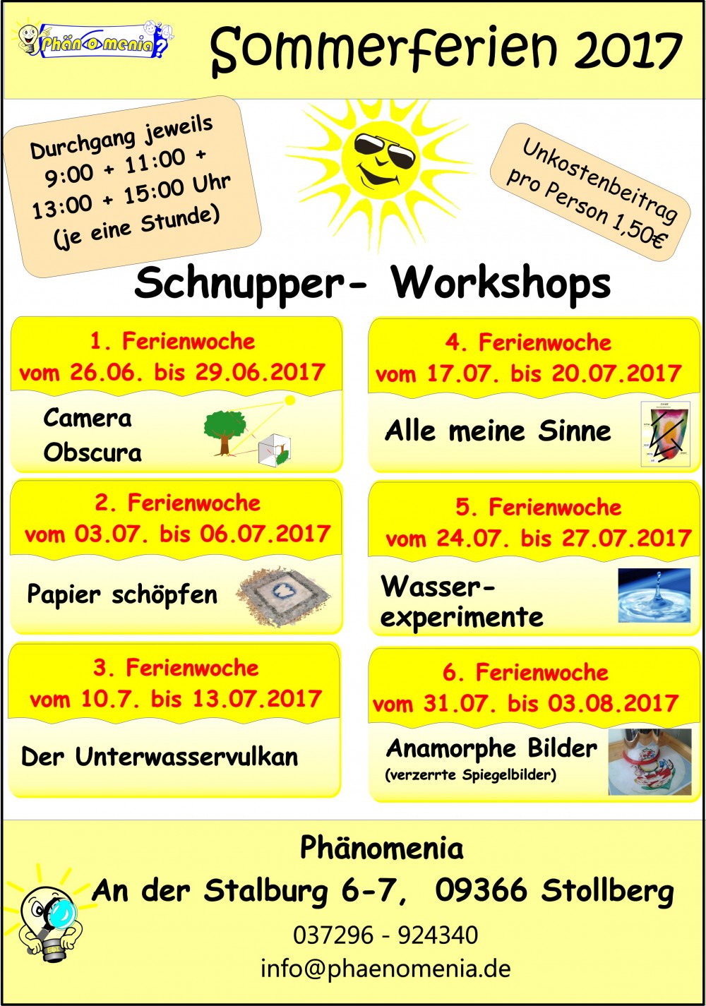 Sommerferien-Angebot Phänomenia