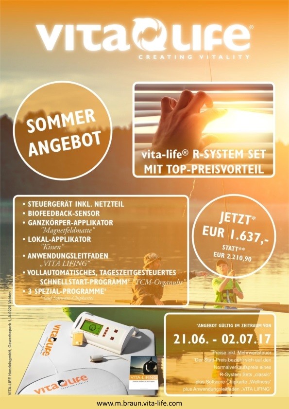 SOMMERANGEBOT vita-life Magnetfeldmatte mit 25% Preisvorteil