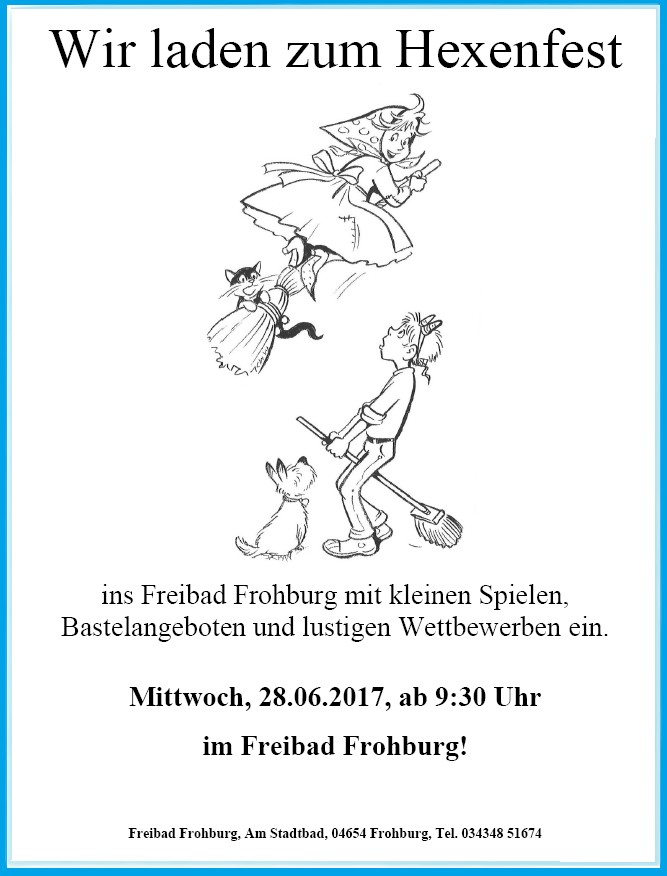 Kinder aufgepasst! Morgen großes Hexenfest im Naturfreibad!