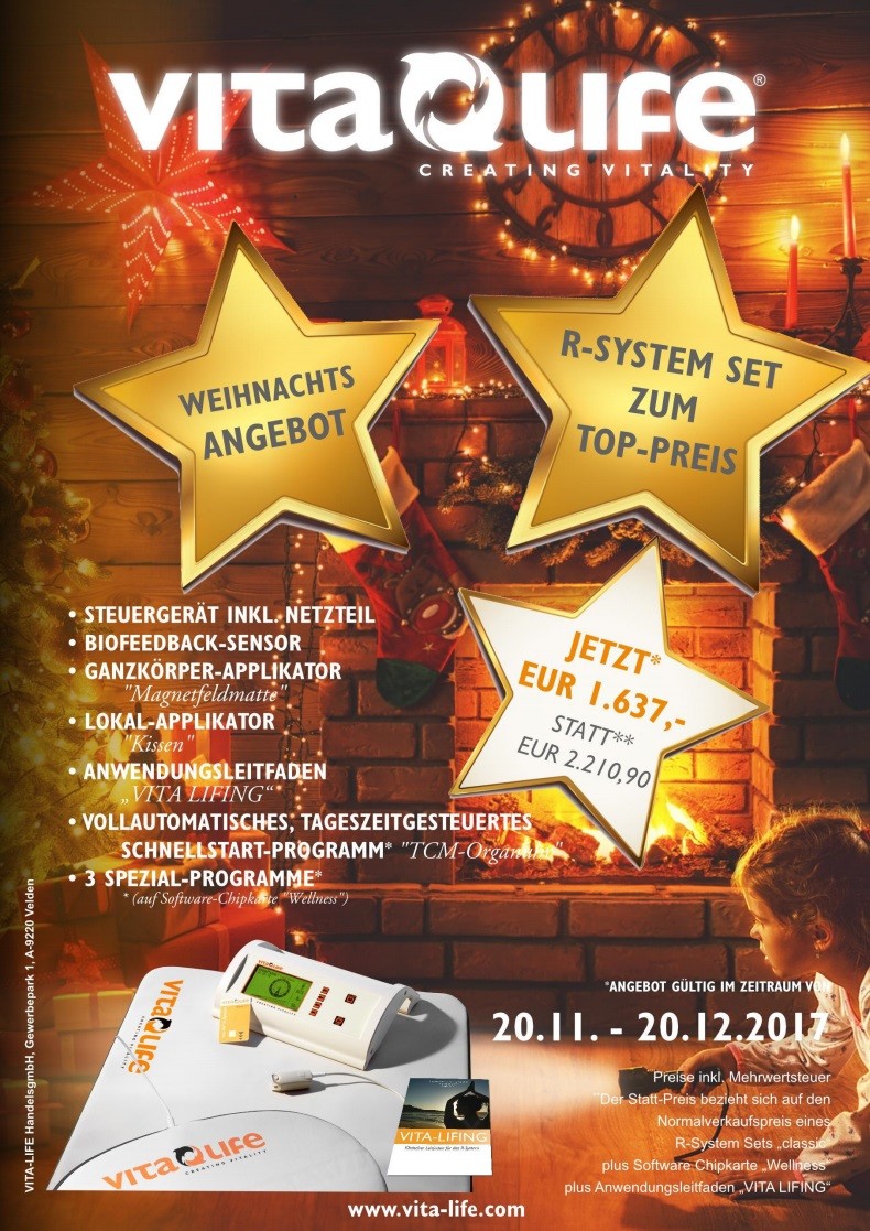 Weihnachtsaktion 2017 für das vita-life® R-System