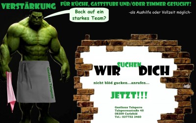 Verstärkung gesucht