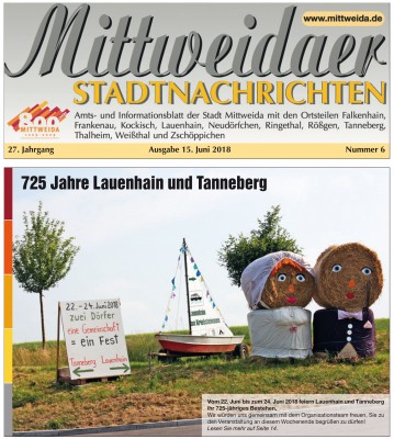 Die Juni-Ausgabe der Stadtnachrichten Mittweida ist online