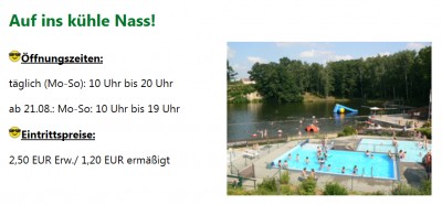 Abkühlung gefällig?! Ab ins Frohburger Freibad