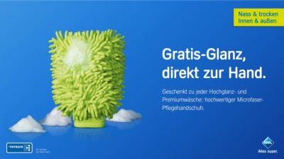 Gratis-Glanz, direkt zur Hand