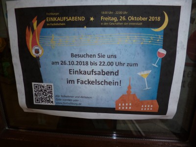 Frohburger Einkaufsabend im Fackelschein am 26.10.18