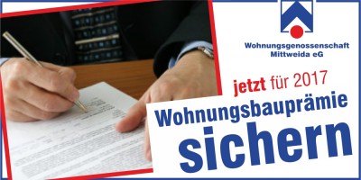 Sichern Sie sich Ihre Wohnungsbauprämie für 2017.