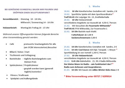 Ferienprogramm Freizeitzentrum