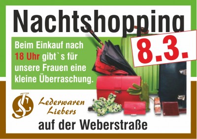 Nachtshopping am 8. März in Mittweida