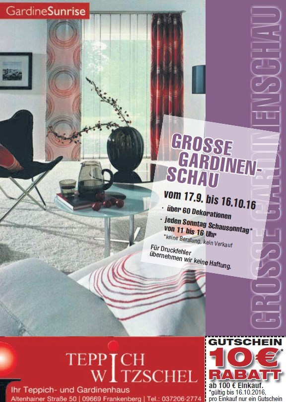 Gardinenschau Frankenberg